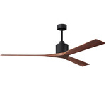 Nan Ceiling Fan - Matte Black / Walnut Tone