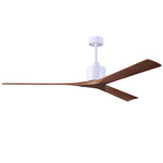 Nan Ceiling Fan - Matte White / Walnut Tone