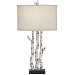 White Forest Table Lamp - Natural / Grey