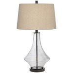 Stingray Table Lamp - Clear / Oatmeal