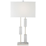 Aurora Table Lamp - Polished Nickel / White