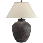 Massa Table Lamp - Black Terracotta / Ivory