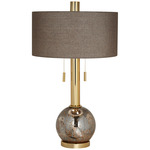 Empress Tall Table Lamp - Gold / Mercury Glass / Brown