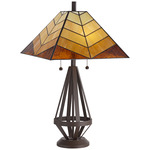 Harper Table Lamp - Matte Bronze / Multicolor