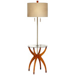 Vanguard Floor Lamp - Cherry Wood / Cream