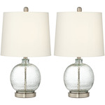Saxby Table Lamp - Set Of 2 - Clear / Off White