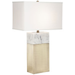 Imperial Table Lamp - Antique Brass / Off White