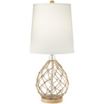 Castaway Table Lamp - Clear / White