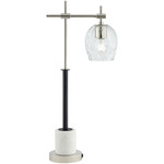 Declan Desk Lamp - Discontinued Model - Polished Nickel / Clear
