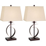 Novo Table Lamp - Set Of 2 - Dark Bronze / Beige