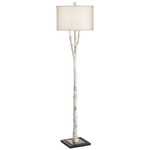 White Forest Floor Lamp - Natural / Grey
