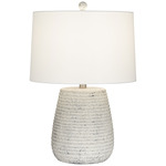 Sandstone Table Lamp - Sedimentary Rock / White