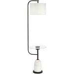 Wellington Floor Lamp - Discontinued Overstock - Black / White