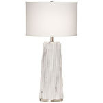 Glacier Table Lamp - Faux Marble / White