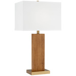 Walnut Grove Table Lamp - Walnut / White