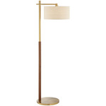 Broadway Floor Lamp - Antique Brass / Oatmeal