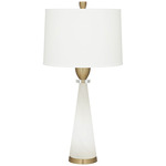 Hayley Table Lamp - Brass / White / White