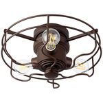 Windmill 3-Light Cage Fan Light Kit - Oiled Bronze