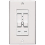 Fan / Light Slider Wall Control - White
