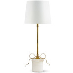 Southern Living Ribbon Table Lamp - Gold Leaf / White