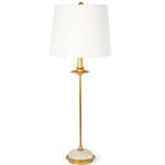 Southern Living Fisher Table Lamp - Gold Leaf / White