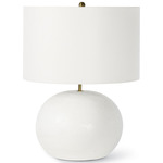 Blanche Table Lamp - White / White