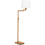 Virtue Floor Lamp - Natural Brass / White