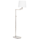 Virtue Floor Lamp - Polished Nickel / White