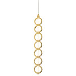 Limelight Chain Vertical Pendant - Gold Leaf / Frosted