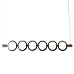 Limelight Chain Linear Pendant - Silver Leaf / Frosted
