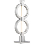 Limelight Chain Double Table Lamp - Silver Leaf / Frosted