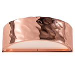 Limelight Circle Moon Wall Sconce - Copper Plated / White Glass