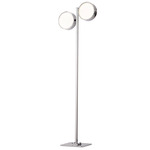 Limelight Circle Floor Lamp - Chrome / White Glass