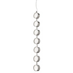 Limelight Circle Vertical Pendant - Satin Nickel / White Glass