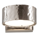 Limelight Circle 1-Light Wall Sconce - Satin Nickel / White Glass