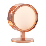 Limelight Small Circle Table Lamp - Copper Plated / White Glass