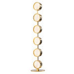 Limelight Circle Stack Floor Lamp - Gold Plated / White Glass