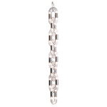 Lighting Lab Link Vertical Pendant - Satin Nickel / Clear