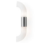 Lighting Lab Link Curve Wall Sconce - Chrome / White Glass