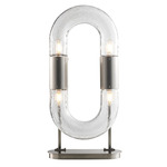 Lighting Lab Link Table Lamp - Satin Nickel / Clear