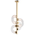 Lighting Lab Link S Pendant - Gold Plated / Clear