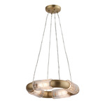 Lighting Lab Tube Pendant - Satin Brass / Clear Glass