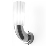 Lighting Lab Tube Glass Wall Sconce - Chrome / White Glass