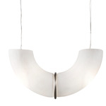 Lighting Lab Link Half Pendant - Chrome / Matte White