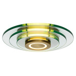 Stratum Wall / Ceiling Light - Natural Aged Brass / Clear