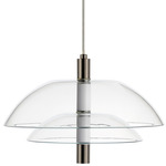 Arya Pendant - Black Chrome / Clear