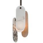 Megalith Stone Pendant - Brushed Bronze / Various Stone