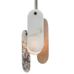 Megalith Stone Pendant - Gunmetal / Various Stone