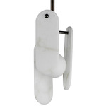 Megalith Stone Pendant - Brushed Bronze / Spanish Alabaster