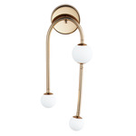 Alina Wall Sconce - French Gold / Opal White